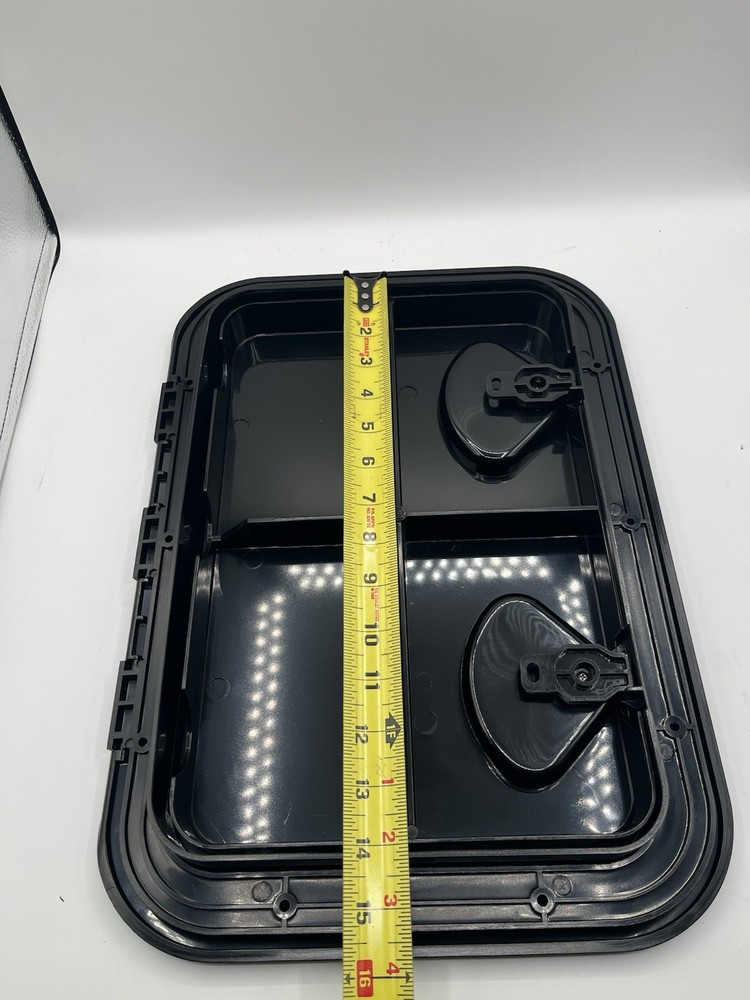 ABS Boat Deck Access Hatch with Lid, 17" X 12", Black