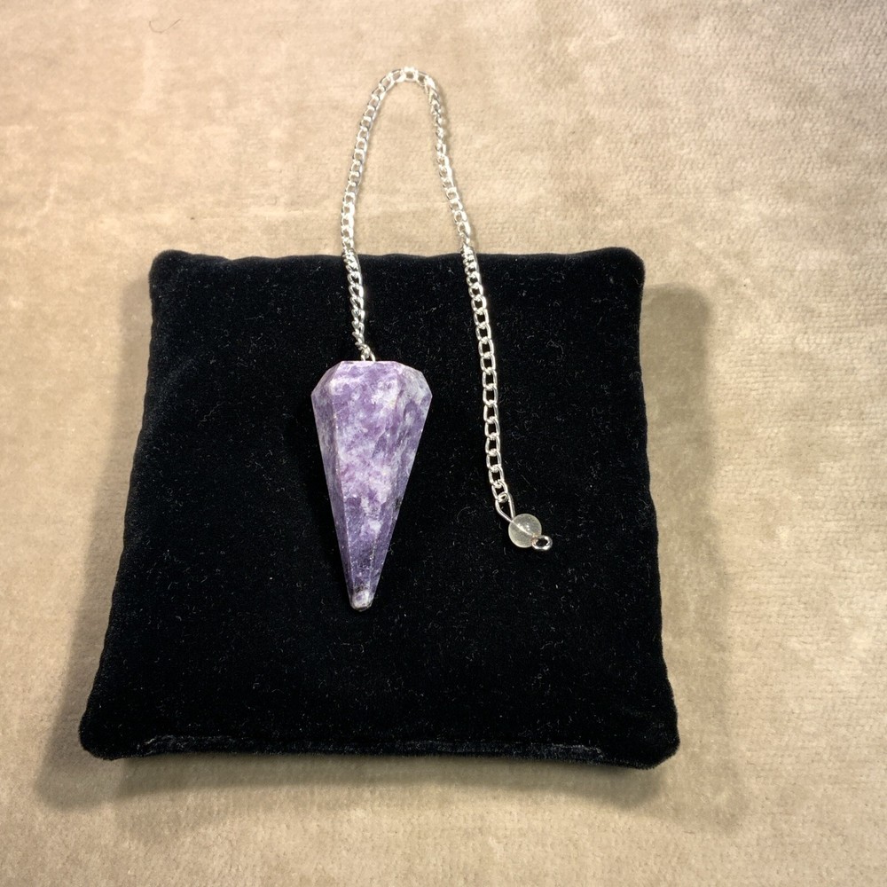 Lepidolite Gemstone Pendulum / Pendant #3