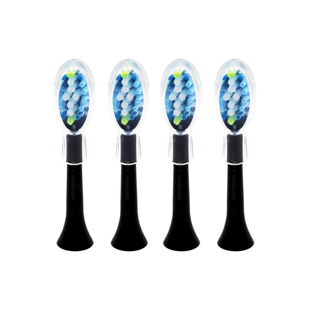 4-Pack Philips DiamondClean AdaptiveClean Replacement Black Brush Head | w/o Box