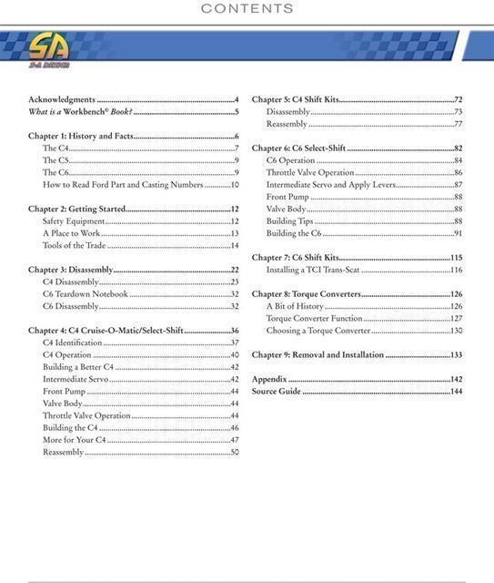 Rebuild & Modify Ford C4 And C6 Automatic Transmissions Manual Book