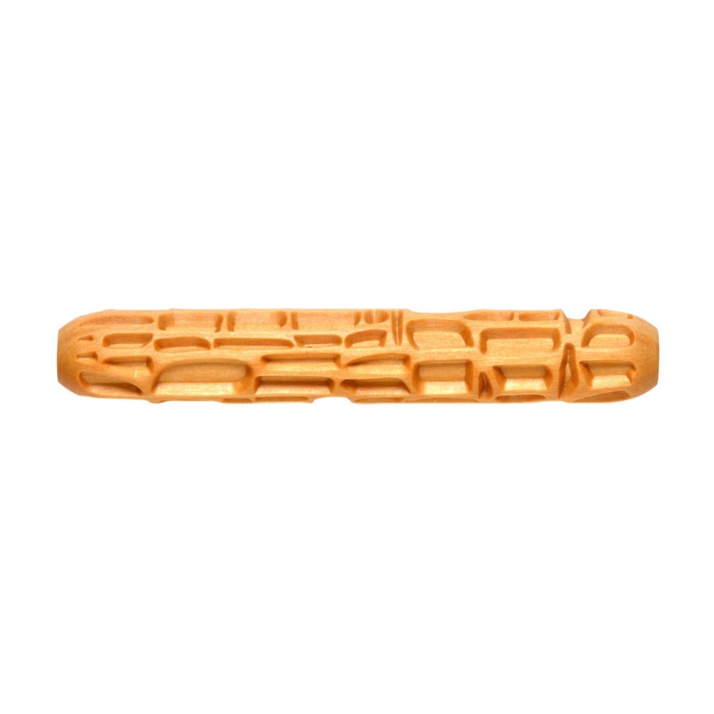 MKM Pottery Tools Wood Hand Rollers for Clay (HR-54 Stone Wall)