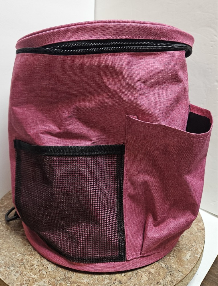 Pink Knitting Yarn Storage Bag