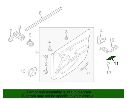 Genuine Hyundai Switch Panel Cover 82724-A5000-RY