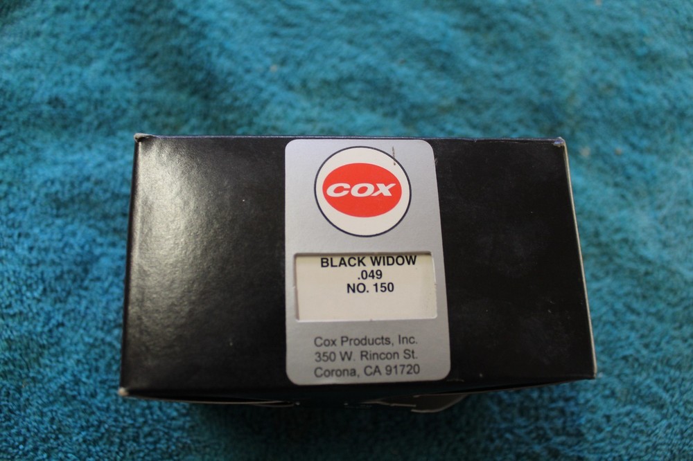 Cox, .049 Black Widow, Vintage Nitro Airplane Engine