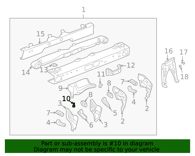 Genuine GM Support Bracket Bolt 11514634