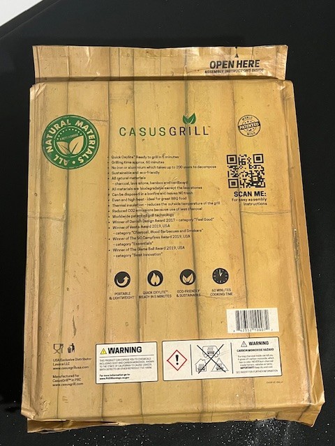 CasusGrill One-Time Use Biodegradable Instant Grill