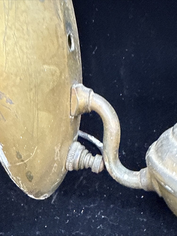 Vintage Simple Brass Lighted Wall Sconce