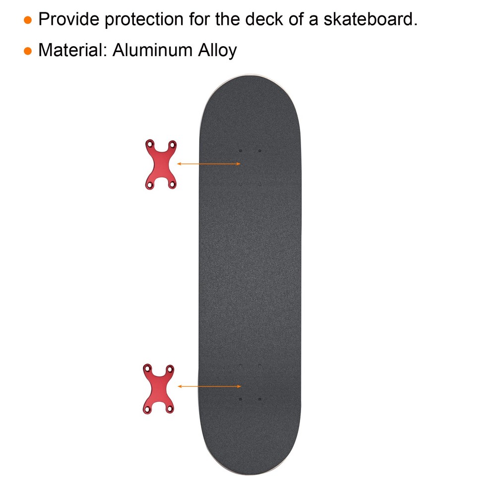 Skateboard Gasket Deck Protector Protective Anti Sinking Hardware Red H Shape