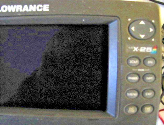 Used Lowrance Gray LCX-25c Chart plotter Sonar Navigation Display