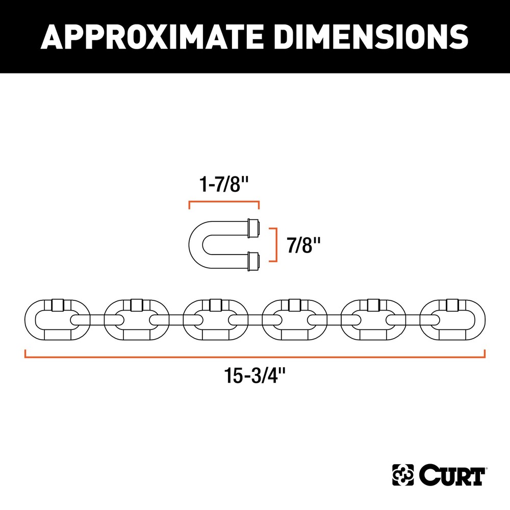 Curt-Replacement Weight Distribution Hitch Chain Kit