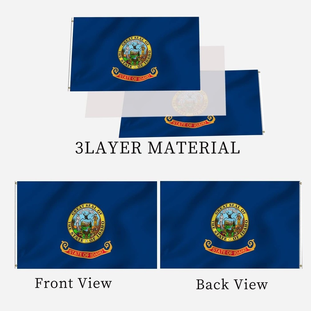 3x5 Idaho State Flag - Double Sided, Weather Resistant & Durable