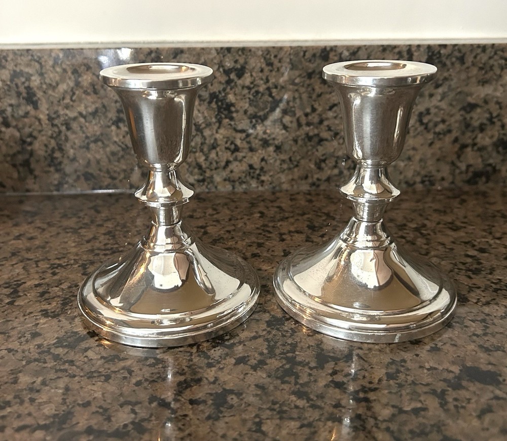 Towle Sterling Candlesticks 4 3/8” T