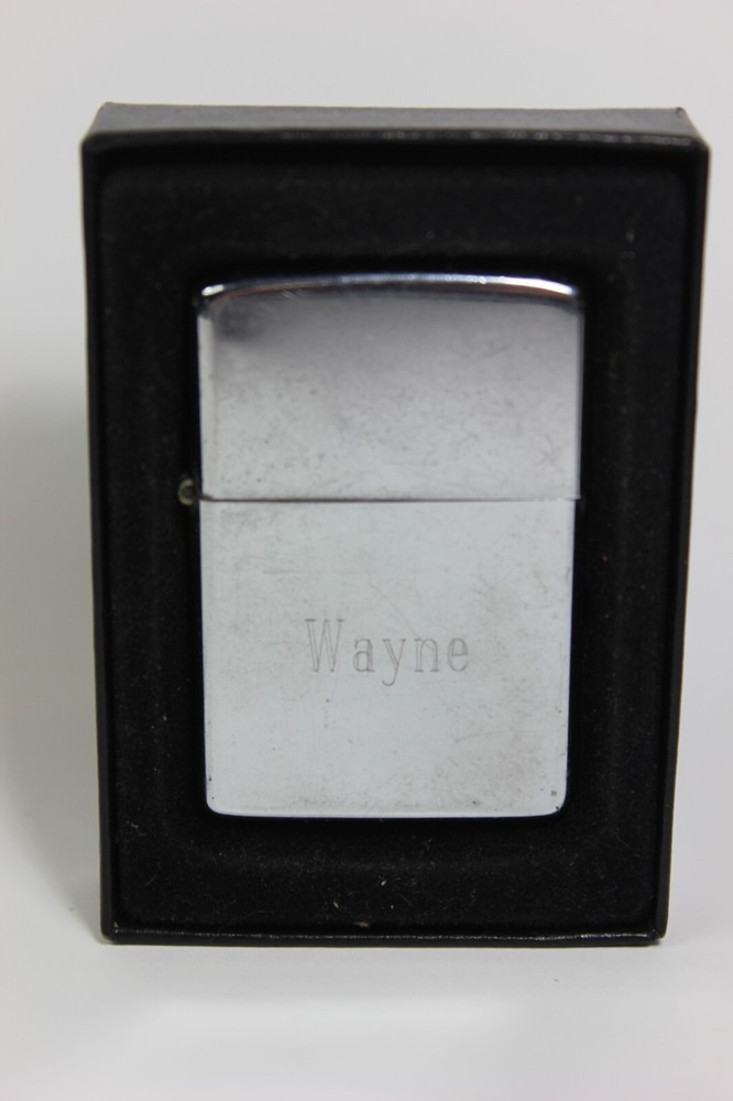 Vintage 1984 ZIPPO Personalized Name WAYNE Cigarette Lighter