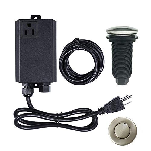 Garbage Disposal Air Switch Single Outlet Long/2.7'' Stainless Steel Brushed