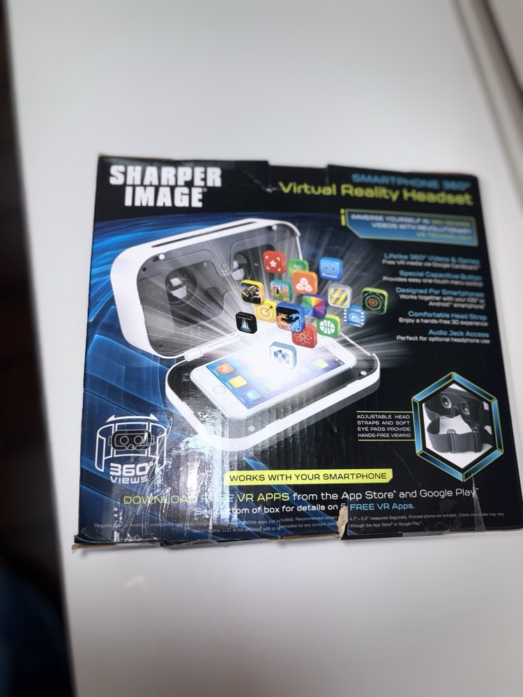 Sharper Image Smartphone 360 Degree Virtual Reality Headset - White