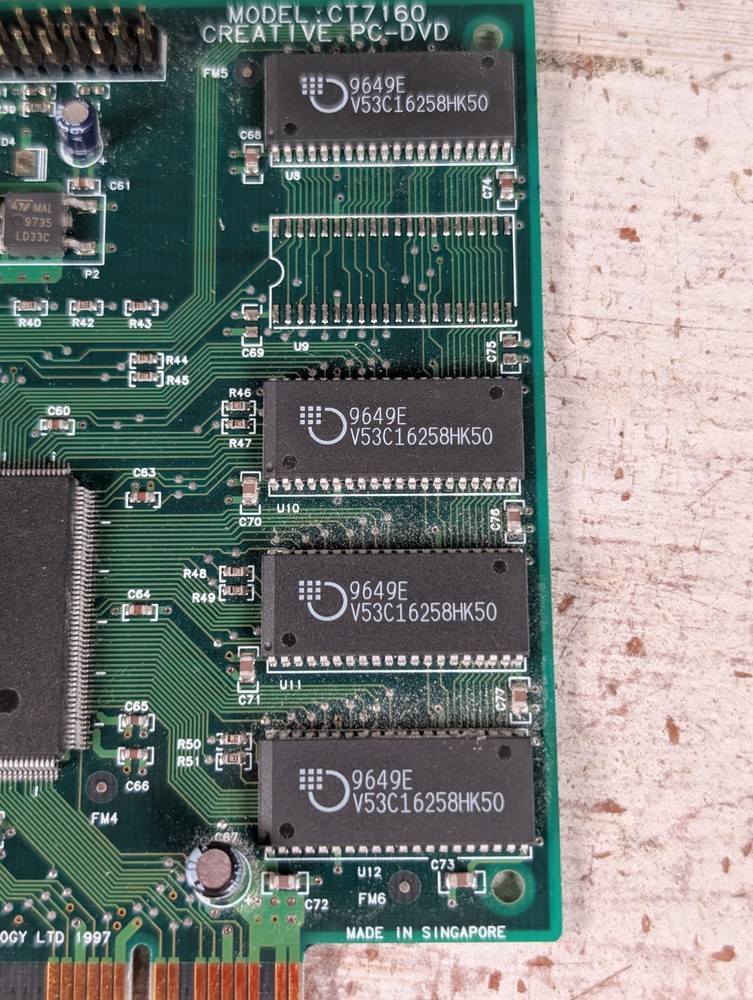 Creative Labs CT7160 PC-DVD DVD Decoder PCI Sound Card