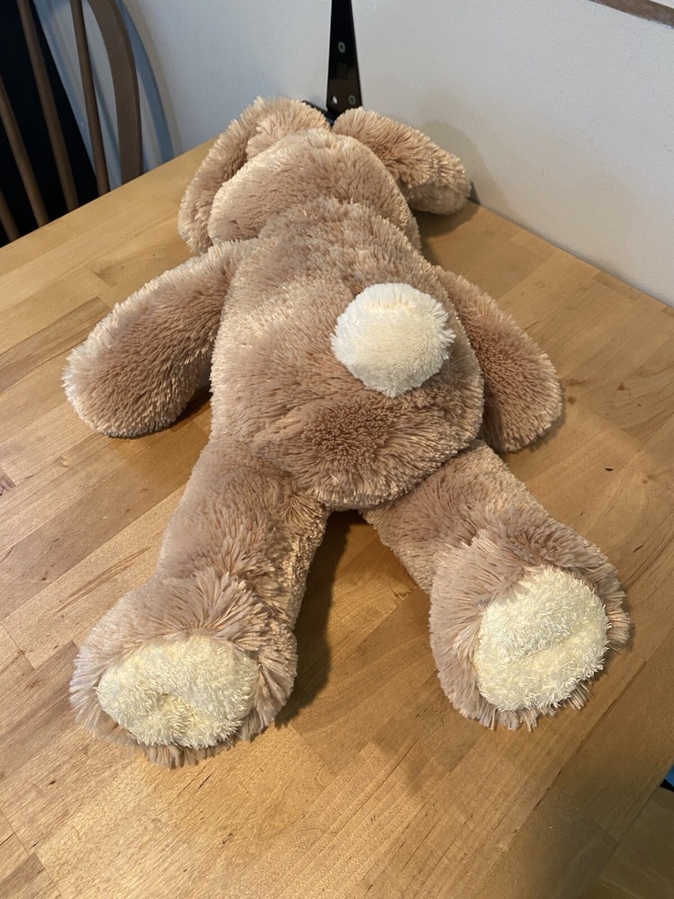 Build A Bear Tan Easter Bunny Rabbit Bendable Ears 20" Pink Thread Nose BAB