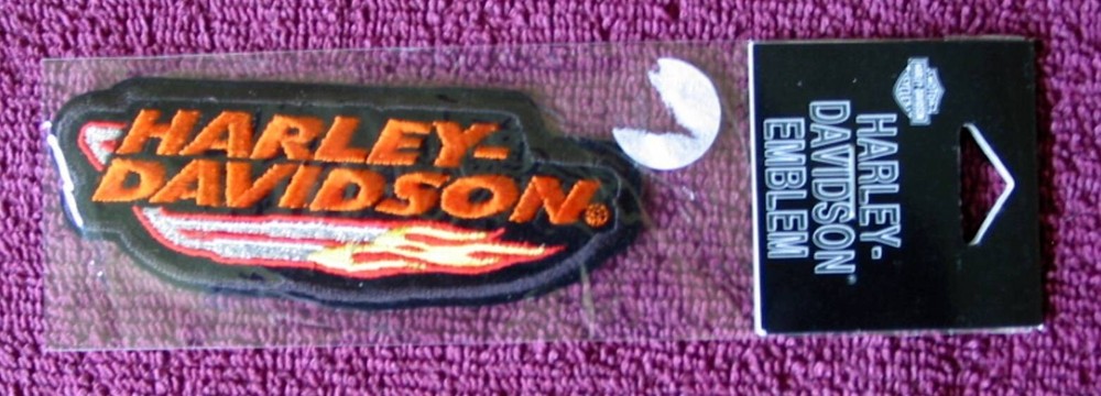 Harley Davidson Exhaust Pipe Flames Patch