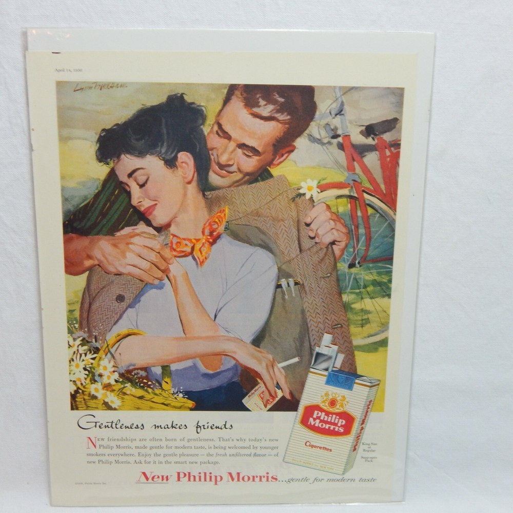 1956 PHILIP MORRIS CIGARETTE ADVERTISEMENT