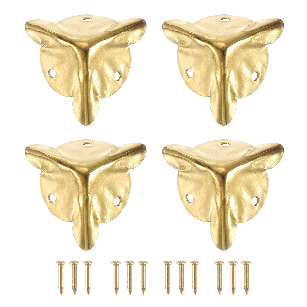 12 Pcs 19mm Decorative Box Corner Cover, Corner Protector, Yellow