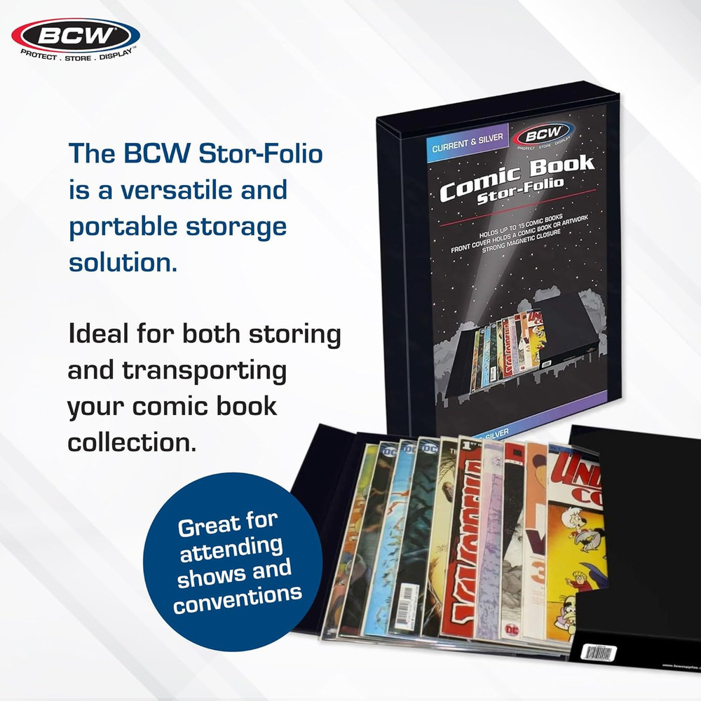 Comic Book Stor-Folio – 1 Pack | Comic Book Travel Case for Current & Silver Age