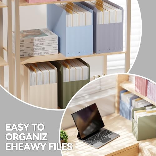 Plastic Expanding Accordion File Pockets,Extra 5.25" Letter Size