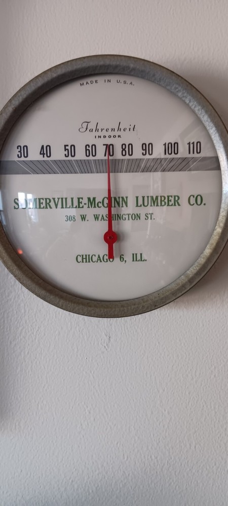 Vintage Indoor Thermometer  Advertising