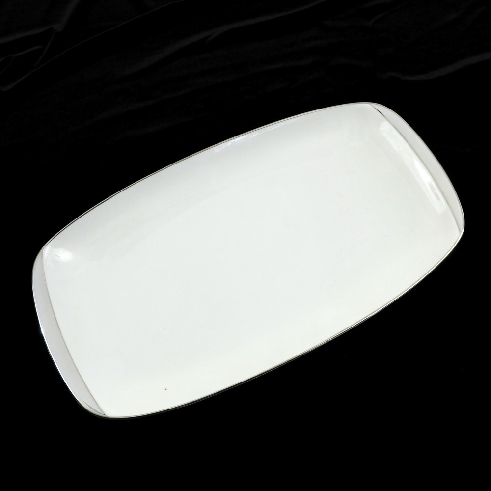 Rosenthal Germany Gala Grey Platinum Large 16” Rectangular Oval Platter 16" /g