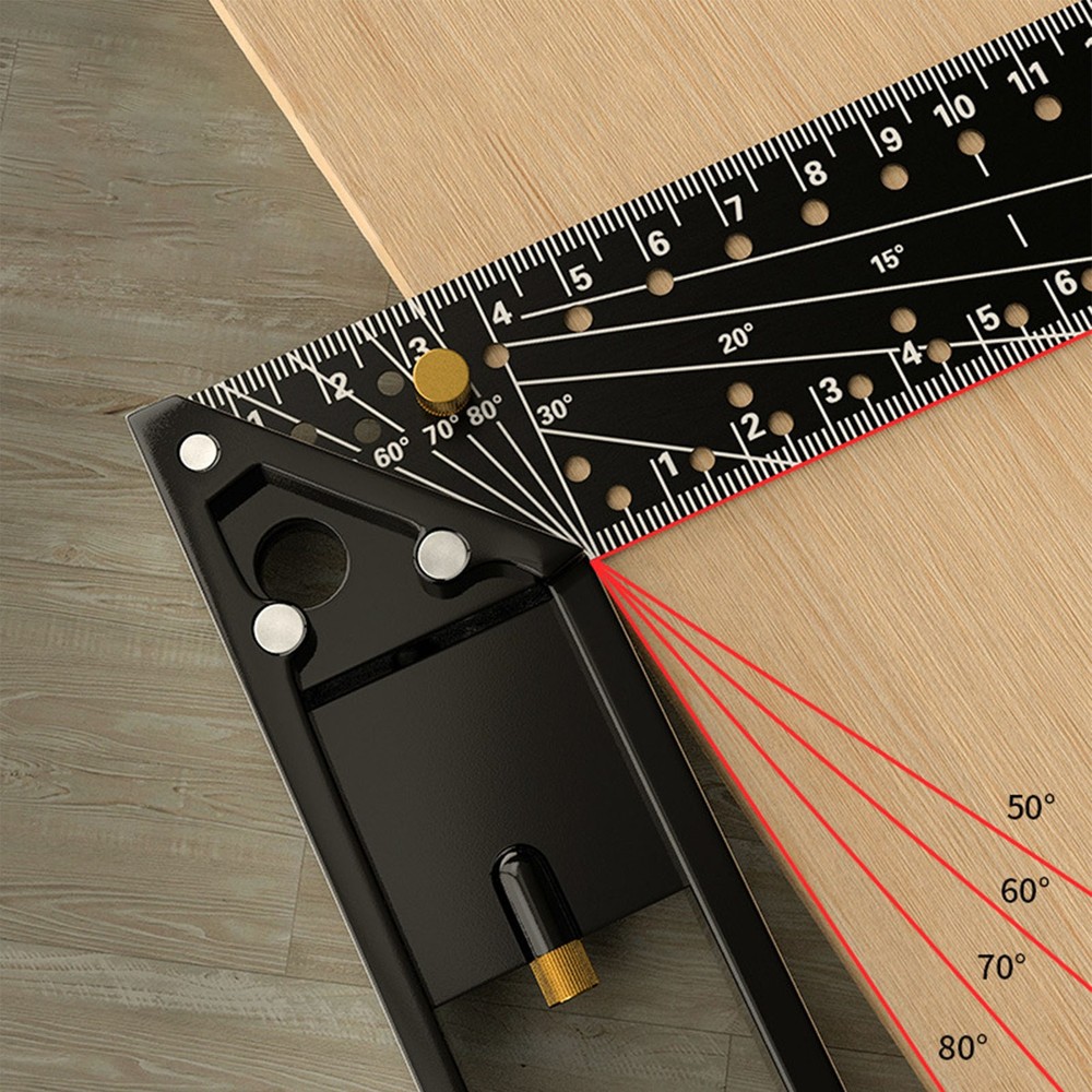 Multi Angle Measuring Ruler 45 90 Degree Combination Right Angle Accurate New