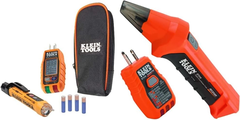 Klein Tools Electrical Test Kit with Voltage Detector Black, Red, yellow