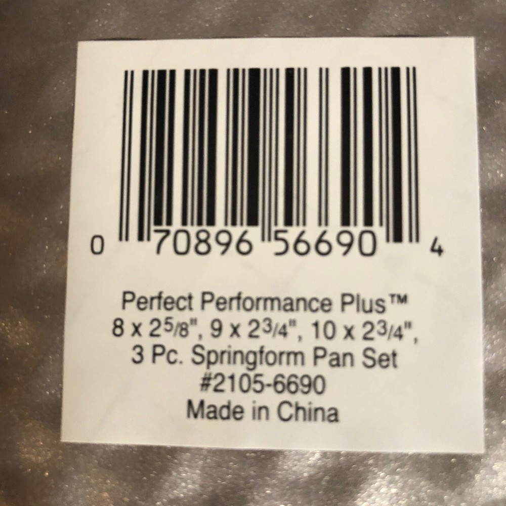 WILTON PERFECT PERFORMANCE PLUS 3 Pc SPRINGFORM SET NONSTICK BAKEWARE