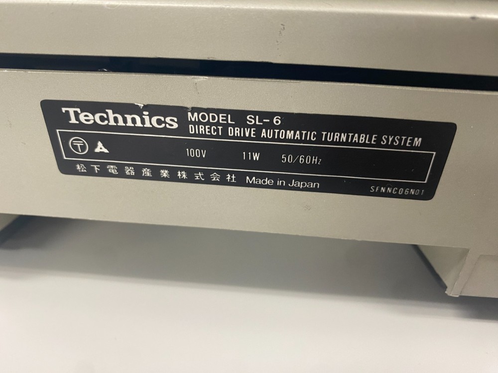 Technics SL-6 Linear Tracking Direct Drive Turntable Very Good OD