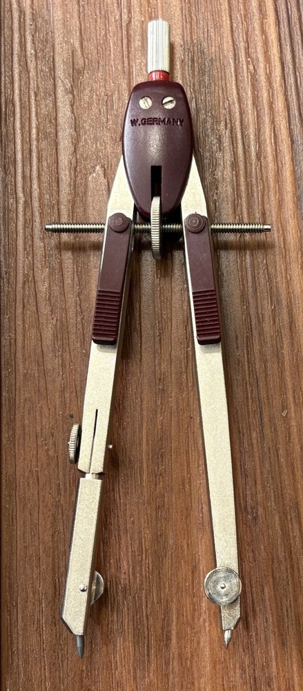 Vintage Rotring Protractor Drafting Tool With Case Made In Germany