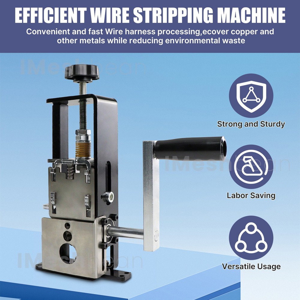 Manual Wire Stripping Machine Drill Powered Hand Crank Wire Stripper Tool 1-25MM