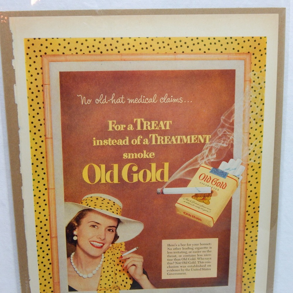 OLD GOLD CIGARETTES P. LORILLARD COMPANY ADVERTISEMENT