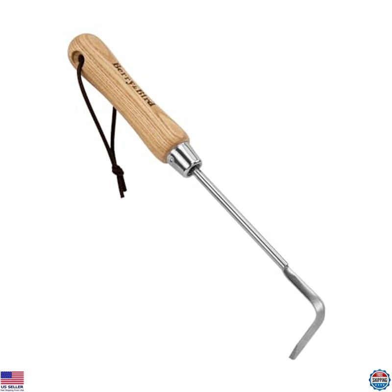 L-Shape Garden Hook Weeder Tool, Single Claw for Crevice Weeding & Soil