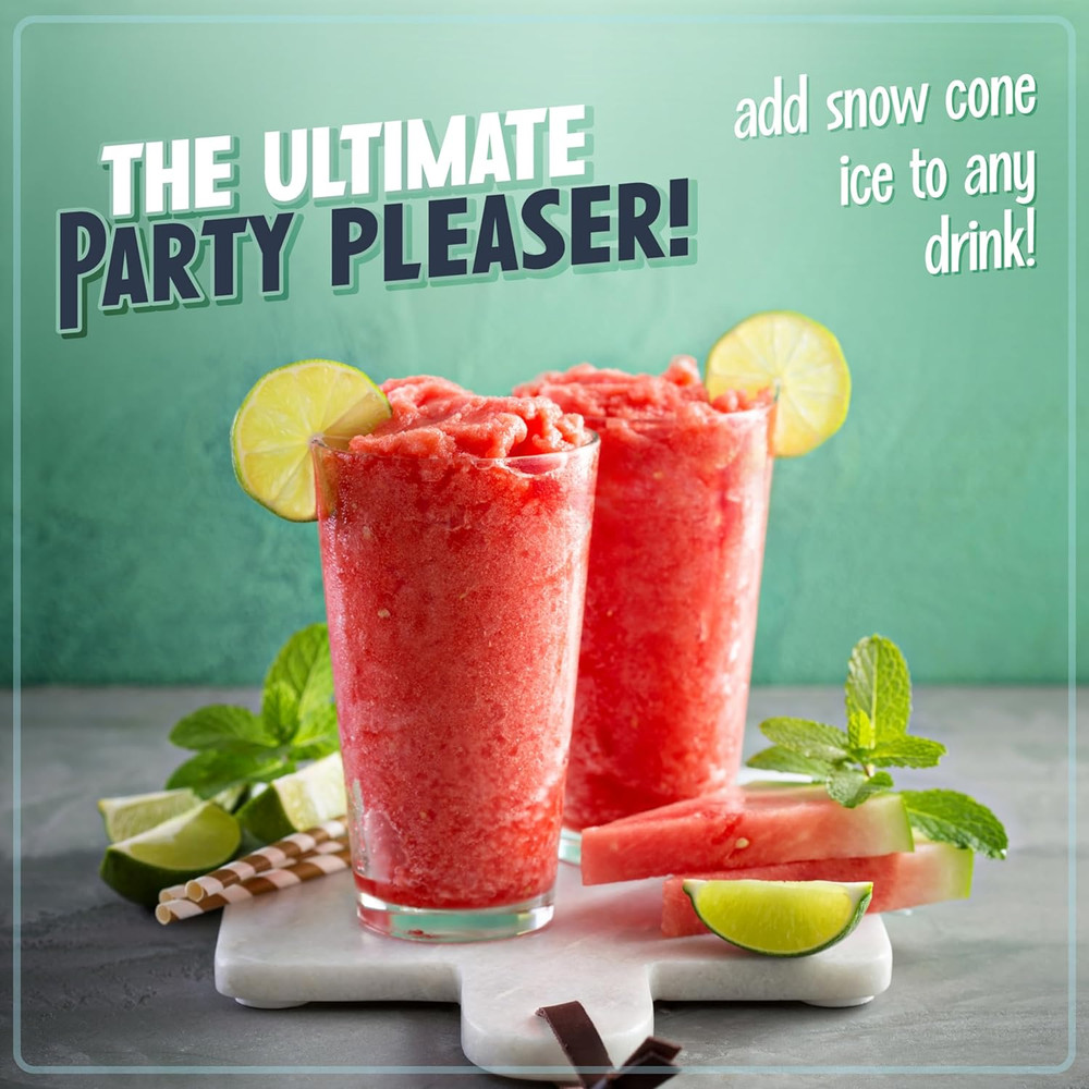 Snow Cone Shaved Ice Machine - Retro Table-Top Slushie Machine - Includes 1 Reus