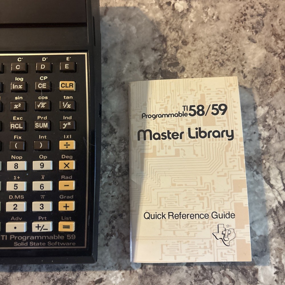 Texas Instruments TI Programmable 59 Calculator W/Master Module No Battery Pack