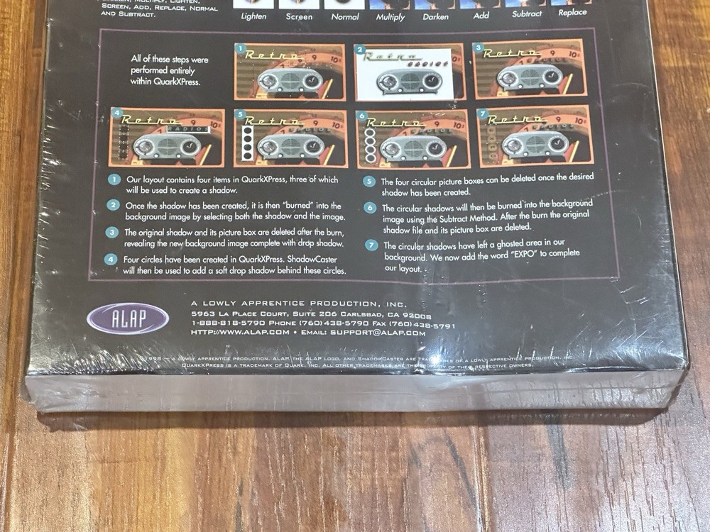 Shadowcaster 1998 Windows Text Graphics Shadow QuarkXpress Software New & Sealed