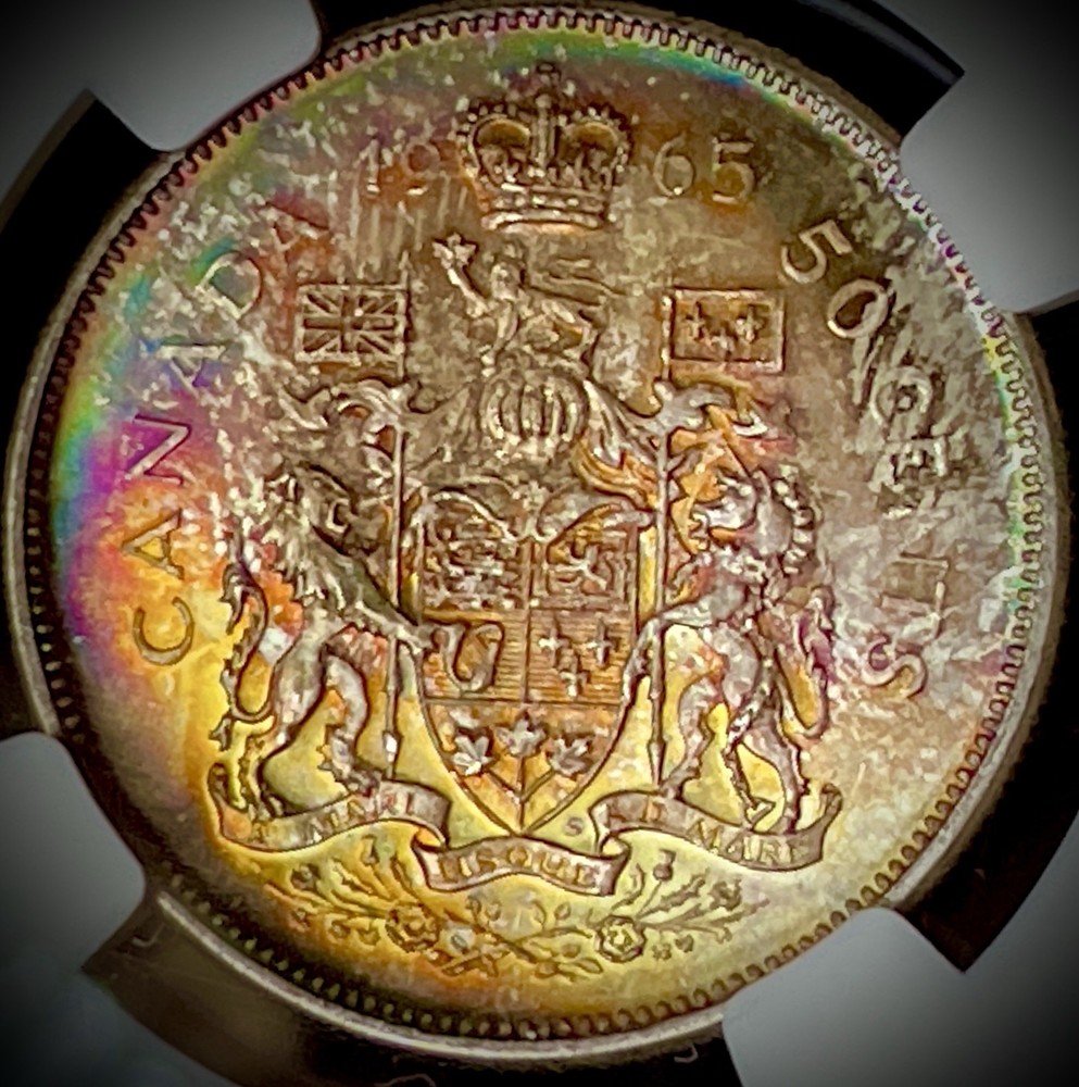 1965 canada 50 cents Ngc Ms64