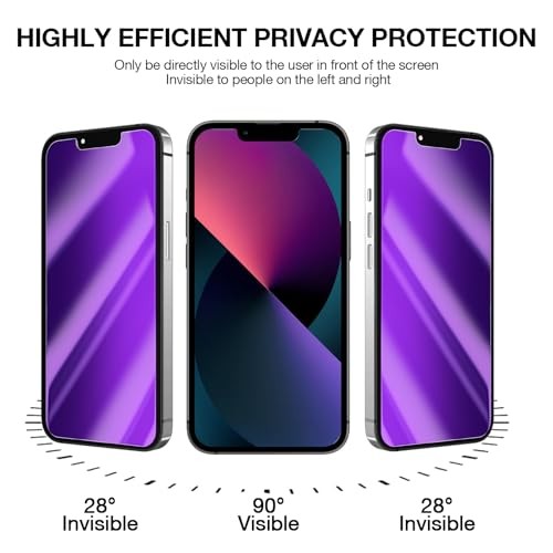 Anti Blue Light Privacy Matte Screen Protector for iPhone 13, Blue Light