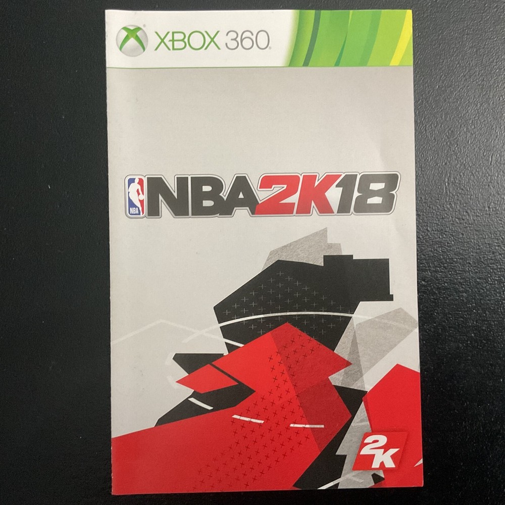 NBA 2K18 Microsoft Xbox 360 Instruction Manual Only