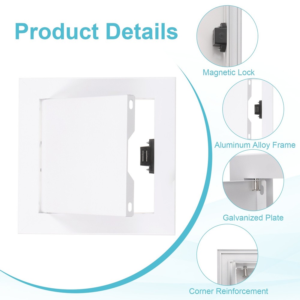 7"x7" Drywall Access Panel Wall Hole Cover Access Doors with Click Lock, White