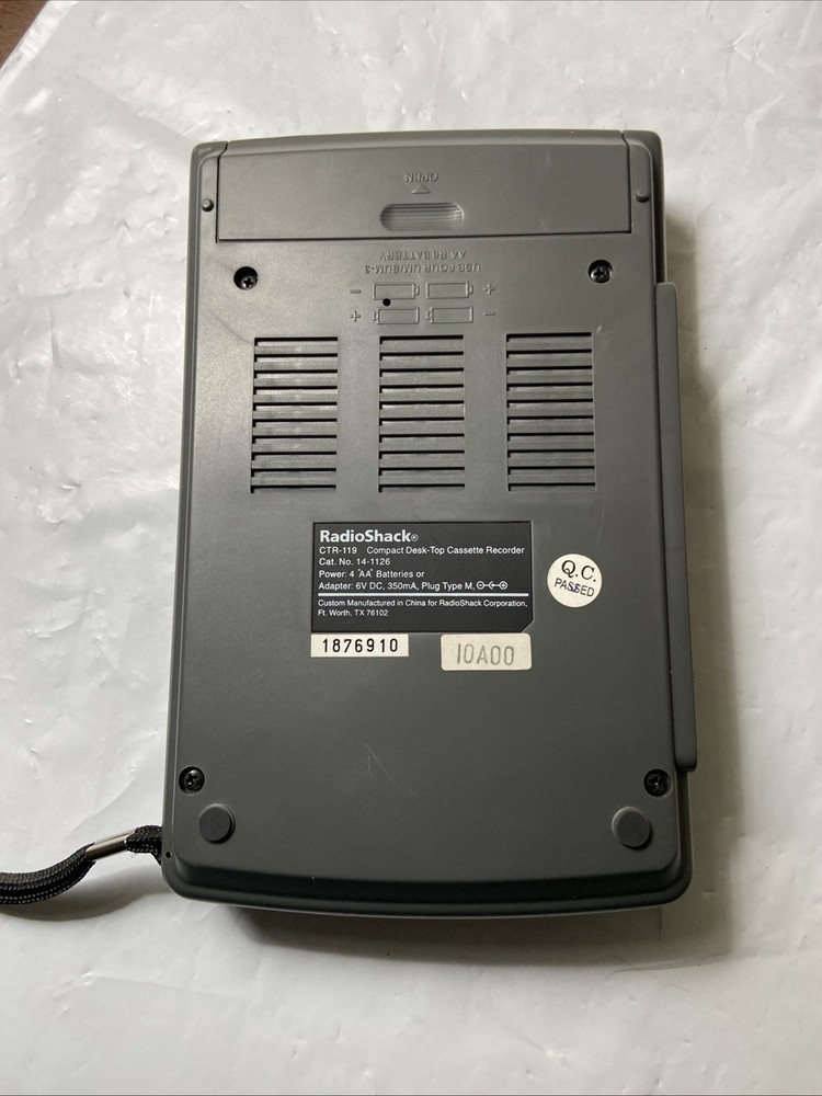 Radio Shack Voice Activated Cassette Recorder CTR-119