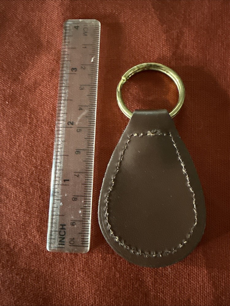 PRATT & WHITNEY Dependable Engine Key Fob Key Chain w/Leather Backing Vintage