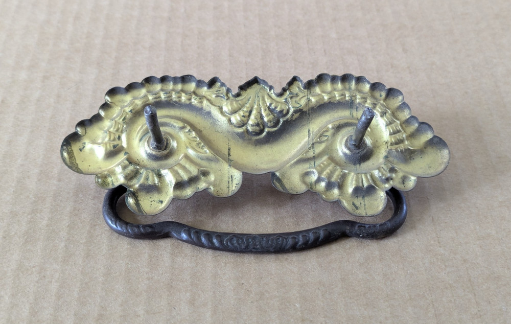 Vintage Antique Decorative Ornate Fancy Drop Bail Handle Drawer Pull