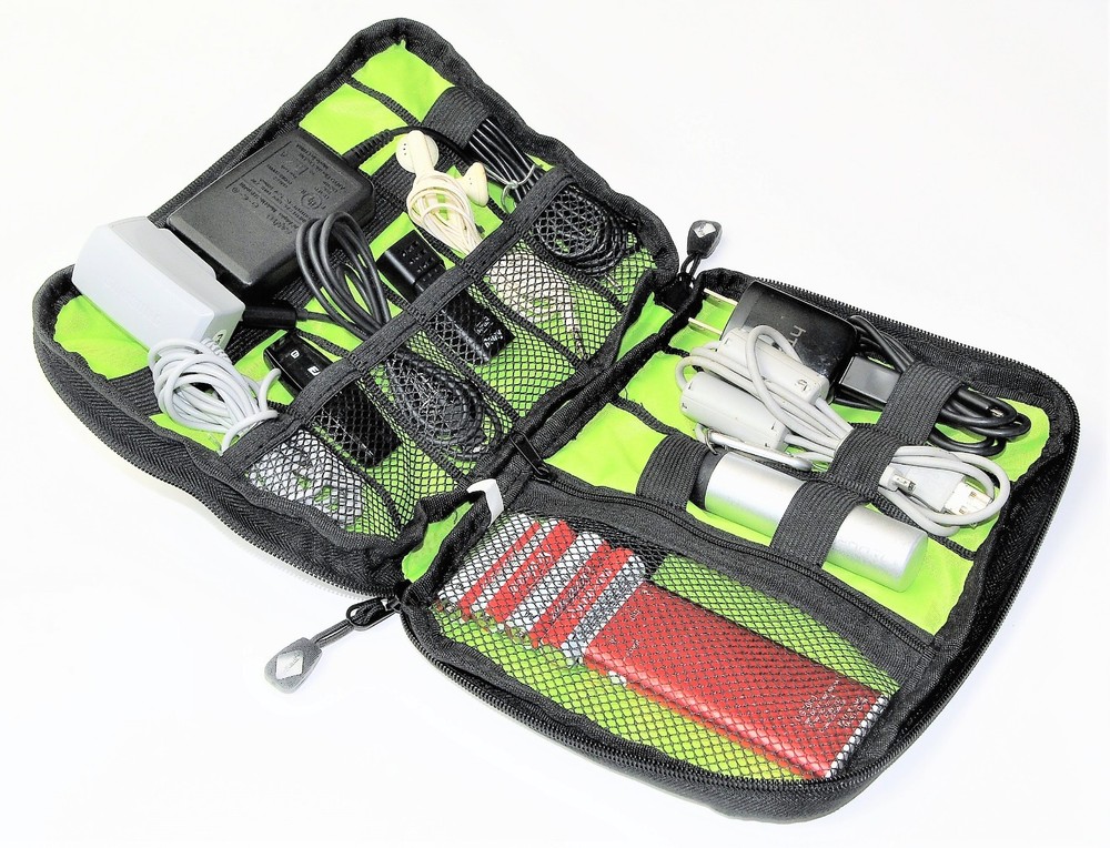 Tech Accessory Organizer Charger Cord Electronics Gadget Bag Cable Wire