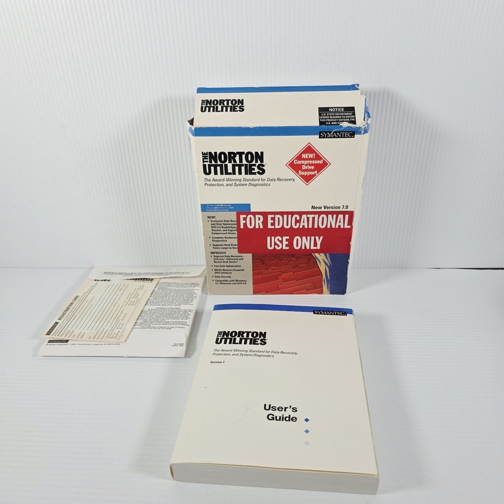 The Norton Utilities New Version 7.0 1993 Symantec