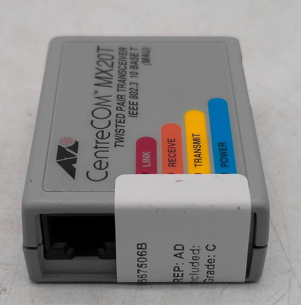 ALLIED TELESYN CENTRECOM MX20T AT-MX20T TWISTED PAIR TRANSCEIVER