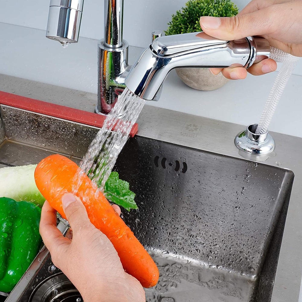 Kitchen Sink Spray Attachment Pull Out Faucet Sprayer Head Chrome